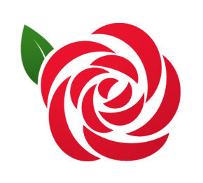 graphic of a red rose